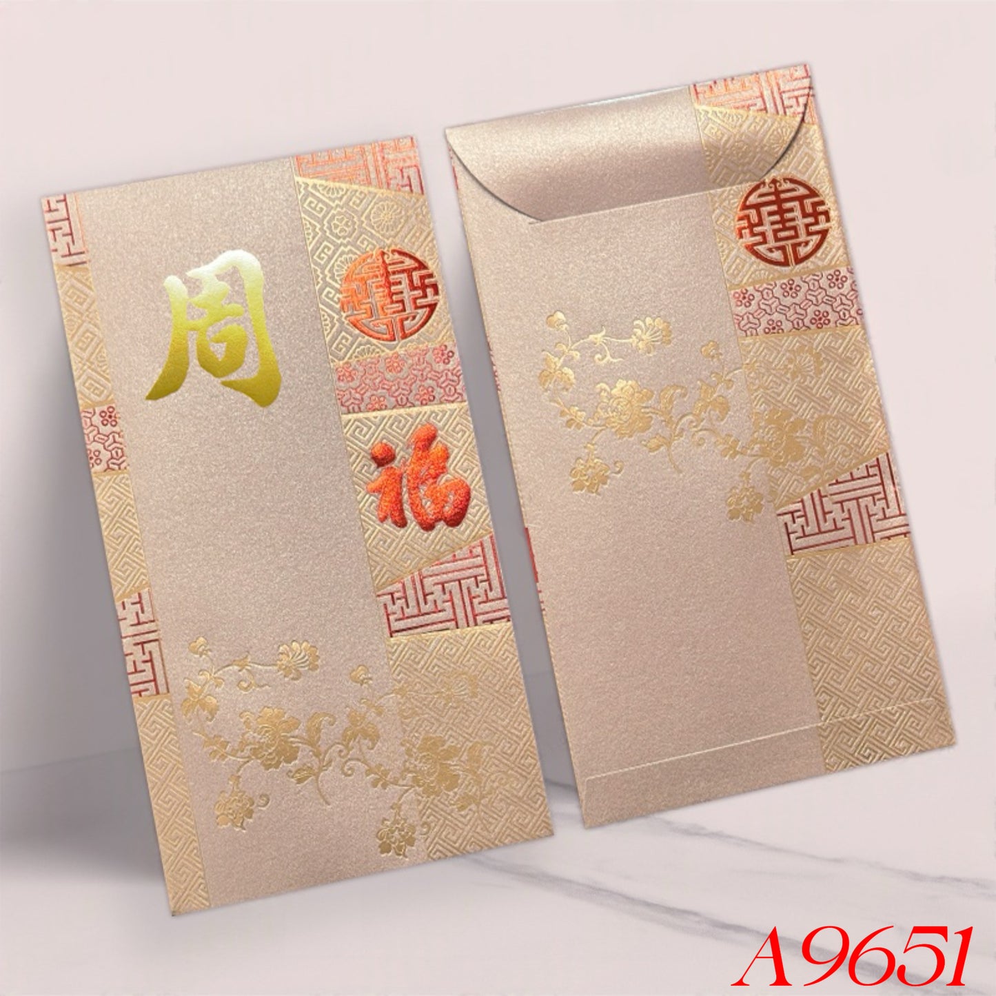 Pack of 100pcs Custom Classic Hong Kong Surname Red Envelope Lucky Money Gift Packet for New Year | Wedding Party