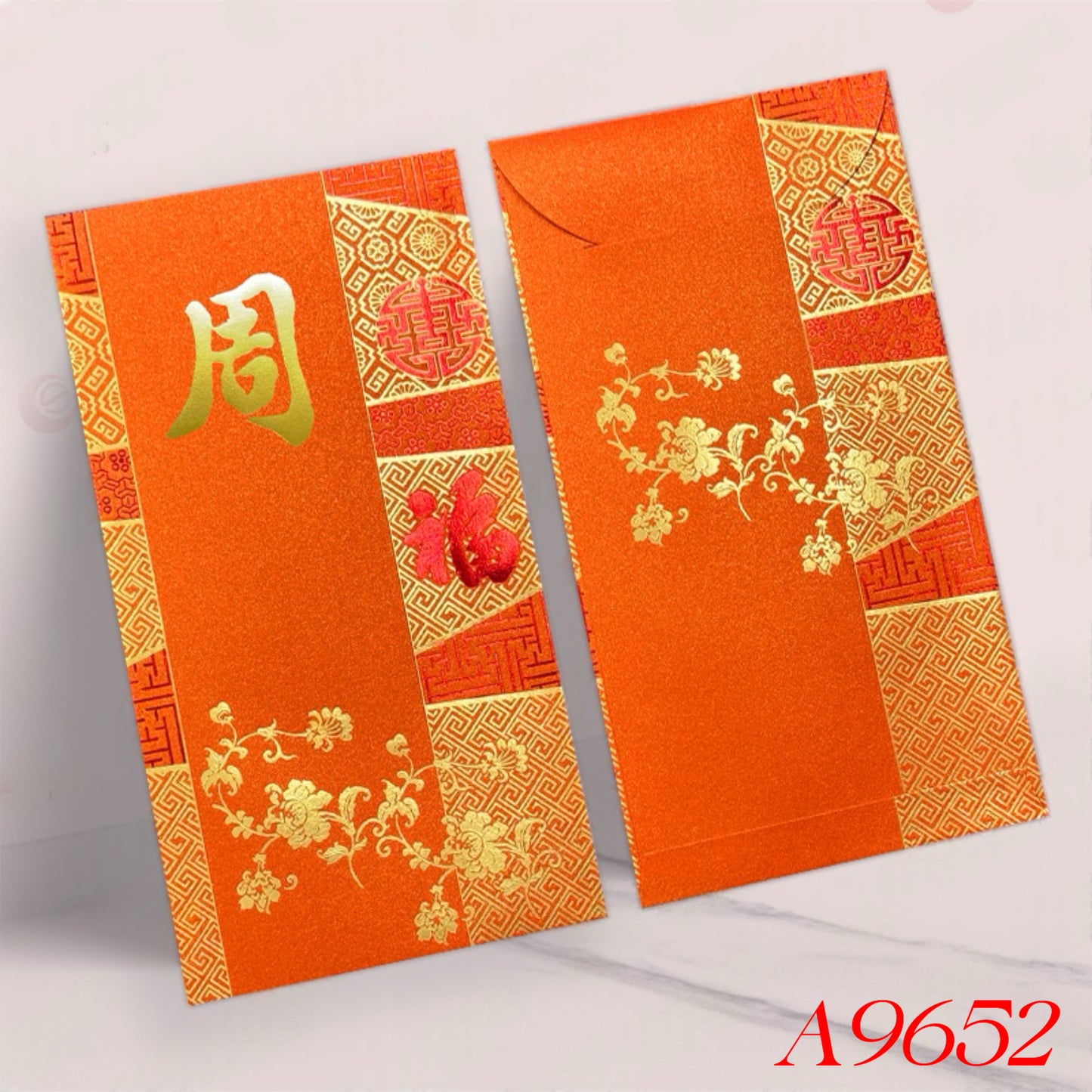 Pack of 100pcs Custom Classic Hong Kong Surname Red Envelope Lucky Money Gift Packet for New Year | Wedding Party