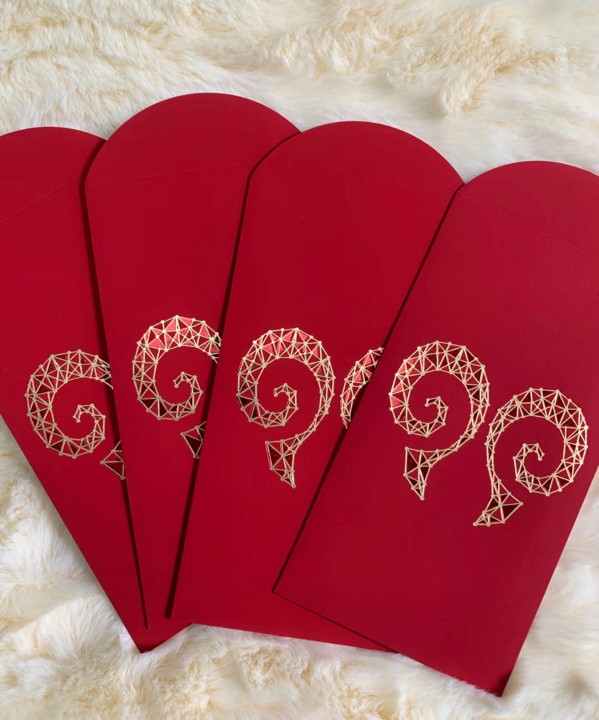 Pack of 25pcs Red Envelope Year of the Horse Gold Foil Lucky Money Gift Packet for Business | New Year | Event | Opening Ceremony