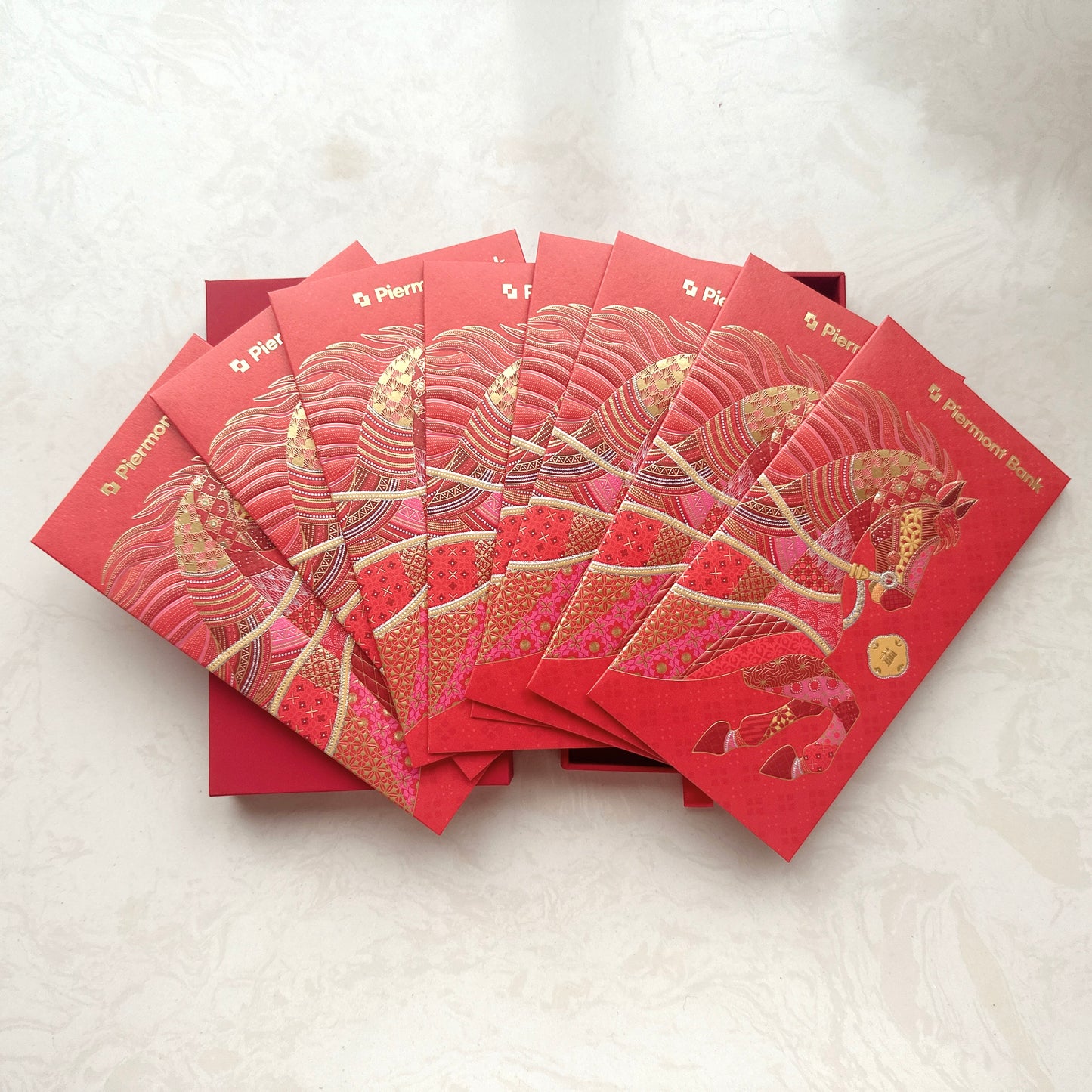 One Sample Box - Custom 150 Boxes High-end for Business | Brand Designer Order Red Envelopes with Gold Foiled Embossed Lucky Money Personalized Gift Packet