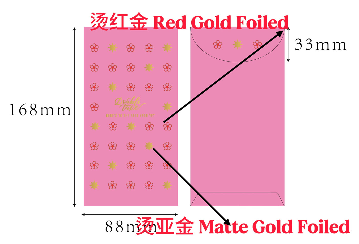 Customized 300pcs Pink Envelope For a Certain Brand
