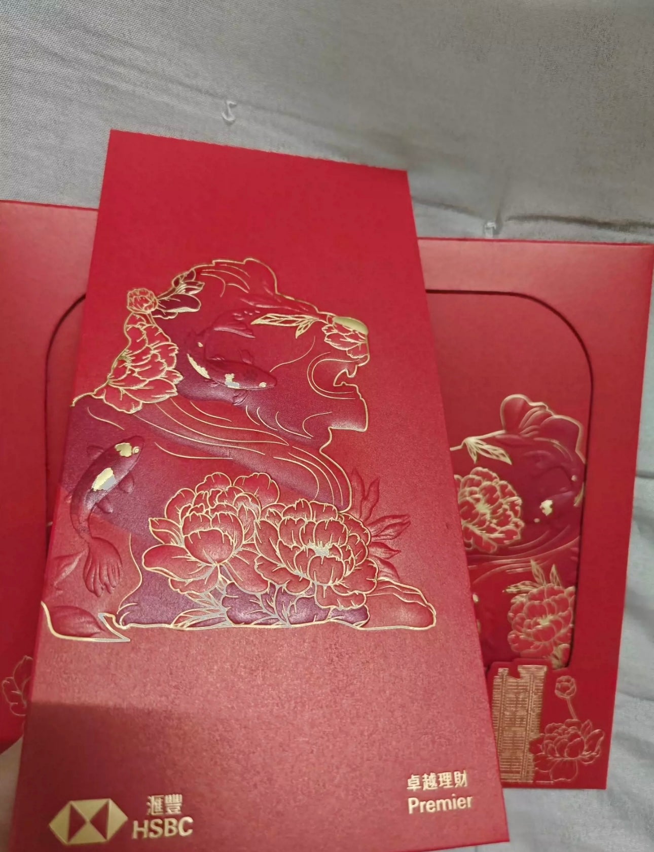 Custom 100 Boxes High-end for Banking Business Order Red Envelopes with Gold Foiled Embossed Lucky Money Personalized Gift Packet