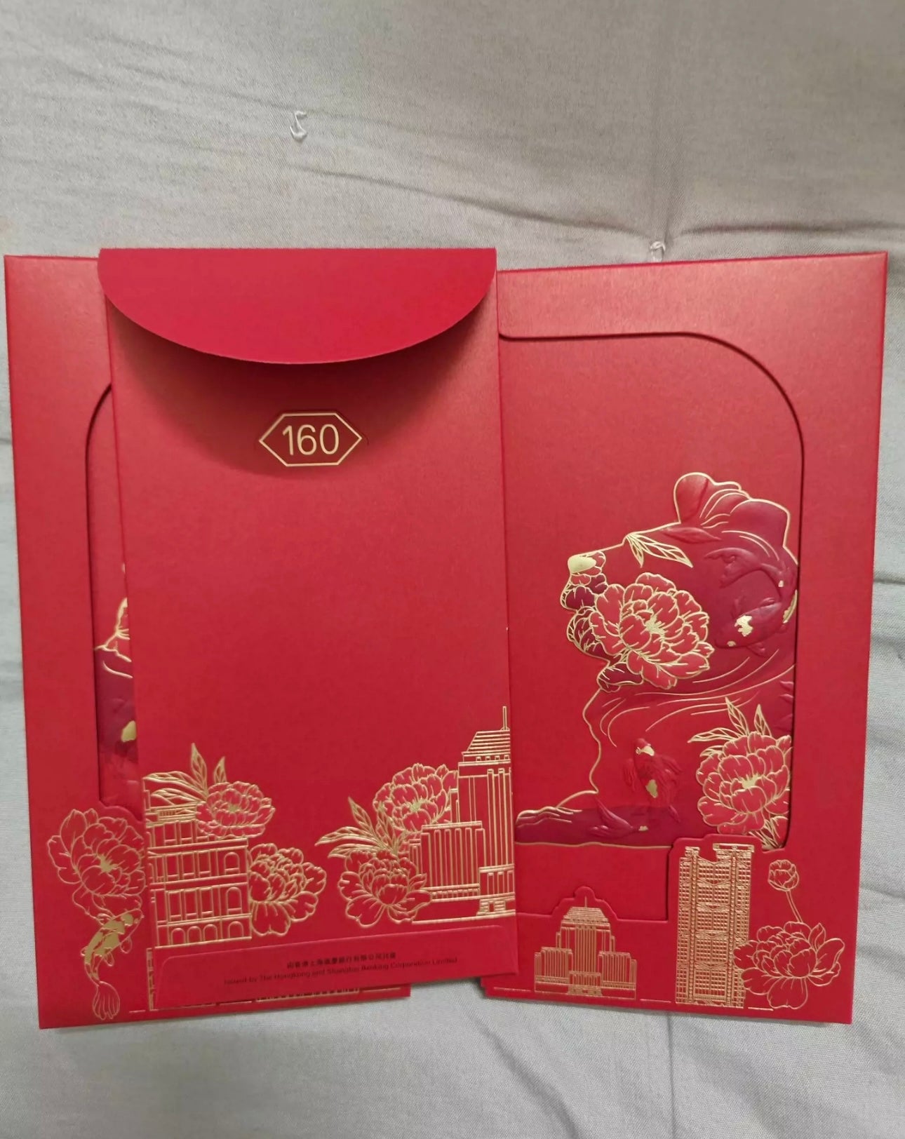 Custom 100 Boxes High-end for Banking Business Order Red Envelopes with Gold Foiled Embossed Lucky Money Personalized Gift Packet