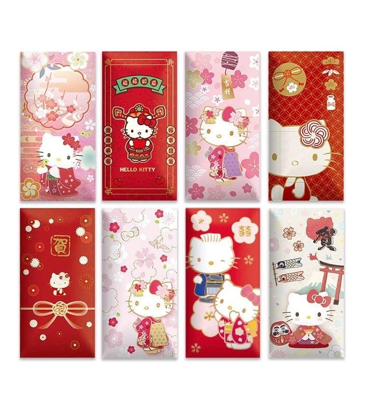 Pack of 10pcs Sanrio Official Hello Kitty Wedding Chinese New Year Red Envelope Lucky Money Personalized Gift Packet