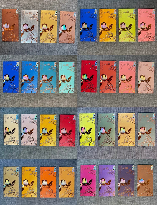 Pack of 4pcs 花開富貴 High-end Laser Embossed Gold Foil Wedding Chinese New Year Red Envelope Lucky Money Gift Packet