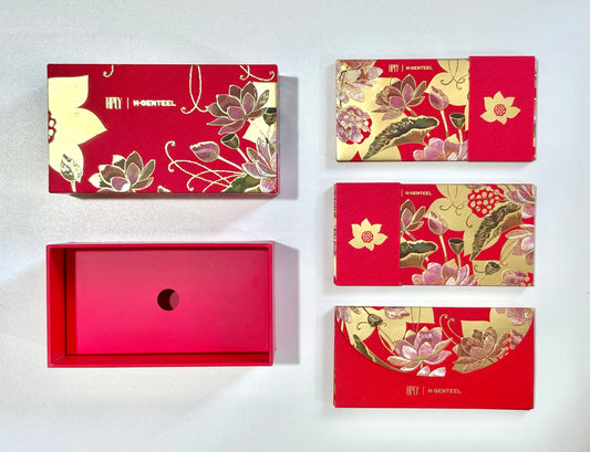 Gift Box of 30pcs High-end Designer Brand HPLY NewYear Lucky Money Blossoms Red Envelope