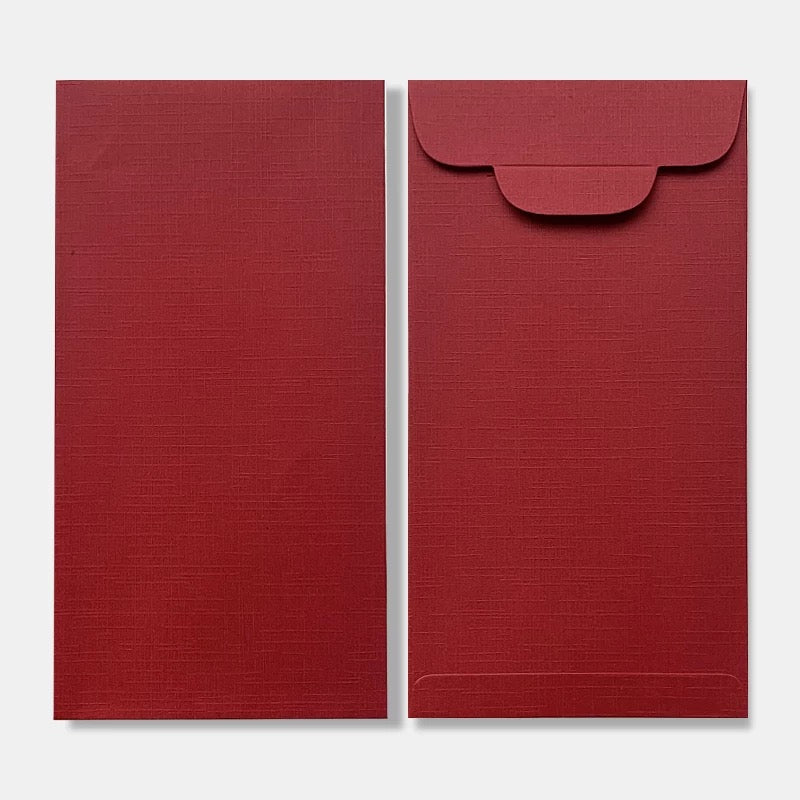 Custom 100pcs Fixed Template 120g Soft Paper Red Envelope Lucky Money Personalized Gift Packet for Wedding | Surname | Business | Celebration