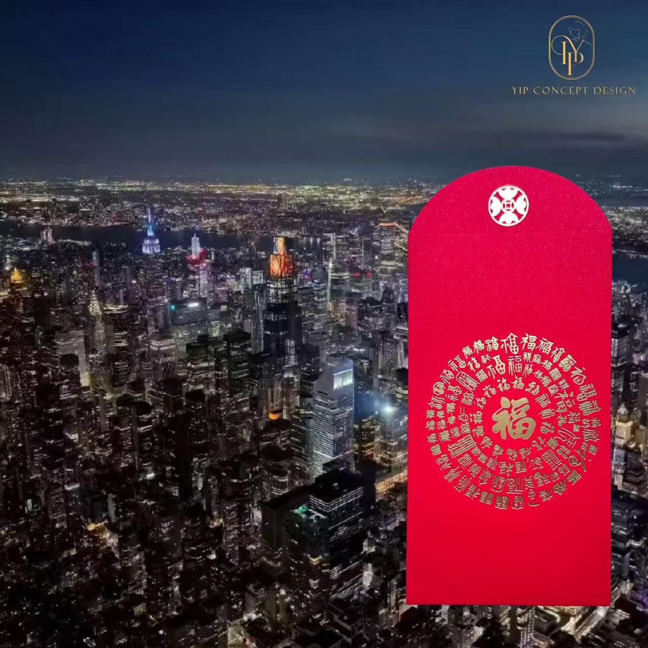 Pack of 30pcs High-end 福 Gold Foil Red Envelope Lucky Money Gift Packet for Chinese New Year | Wedding Party | Event