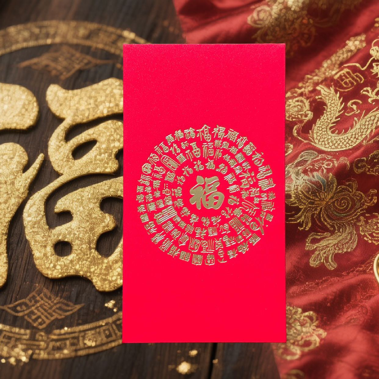 Pack of 30pcs High-end 福 Gold Foil Red Envelope Lucky Money Gift Packet for Chinese New Year | Wedding Party | Event
