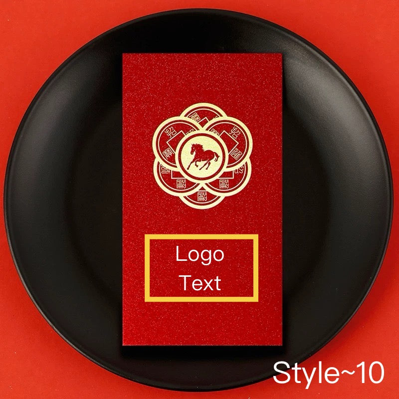 Fast Turnaround Custom 100pcs Fixed Template Red Envelope Lucky Money Personalized Gift Packet for Wedding | Surname | Business | Celebration