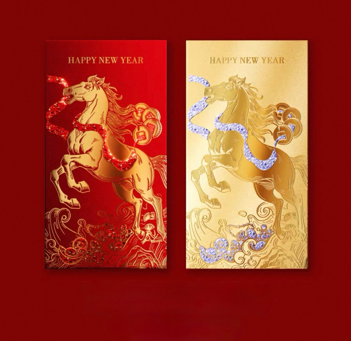 Gift Box of 6pcs High-end New Year of the Horse 2026 Red Envelopes Lucky Money Gift Packet