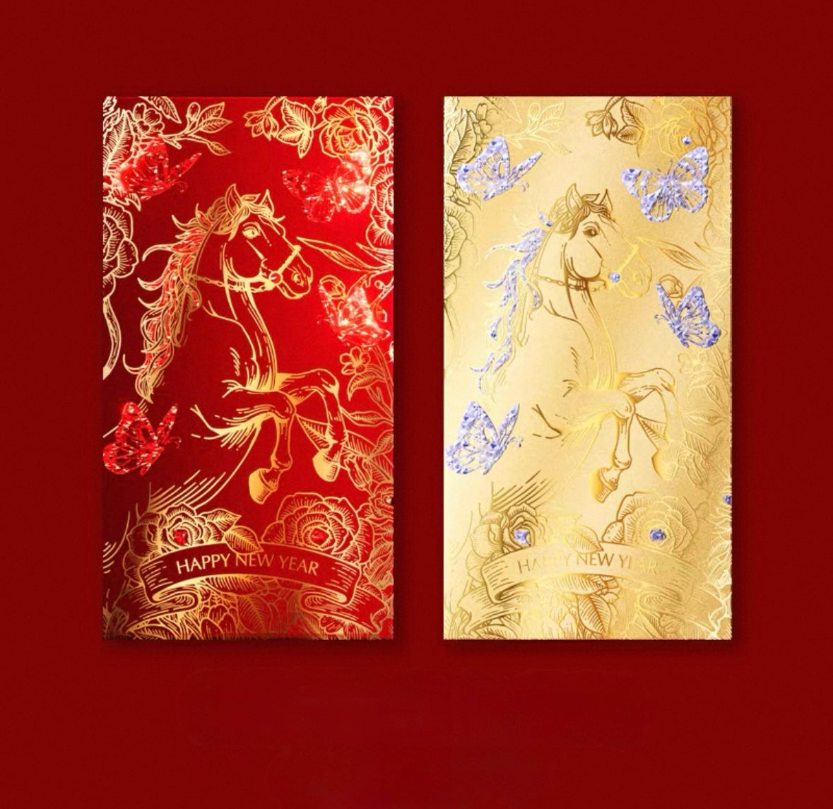 Gift Box of 6pcs High-end New Year of the Horse 2026 Red Envelopes Lucky Money Gift Packet