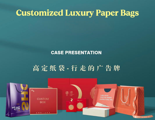 Luxury Custom Paper Bags with Handles - High-End Personalized Packaging for Gifts, Brands &amp; Retail (Available in Various Sizes &amp; Colors) - Walking Billboard