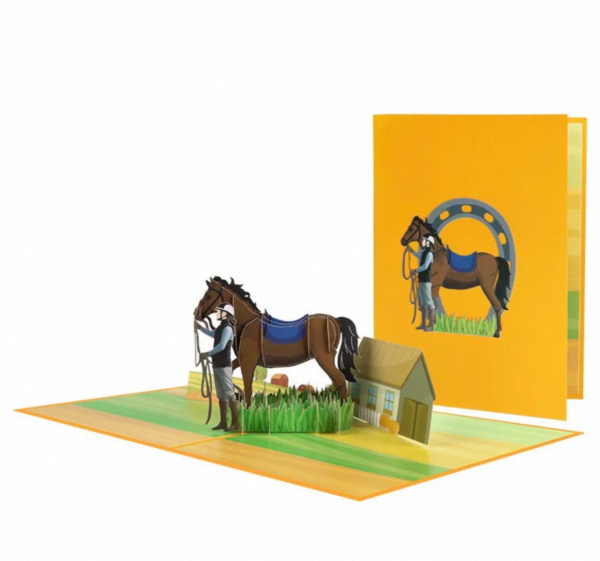 Year of the Horse Greeting Cards Golden Stallion Good Luck | 2026 is Year of the Fire Horse in Chinese Zodiac