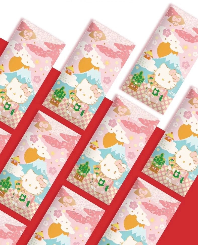 Pack of 10pcs Sanrio Official Hello Kitty 富士山文化 Chinese New Year Red Envelope Lucky Money Gift Packet