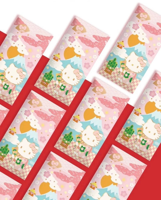 Pack of 10pcs Sanrio Official Hello Kitty 富士山文化 Chinese New Year Red Envelope Lucky Money Gift Packet