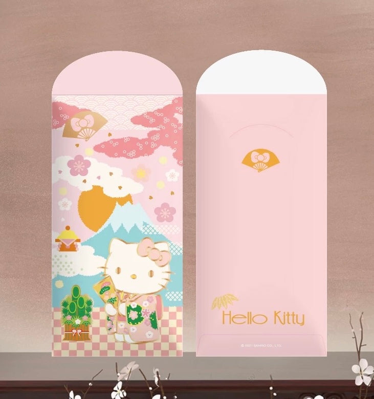 Pack of 10pcs Sanrio Official Hello Kitty 富士山文化 Chinese New Year Red Envelope Lucky Money Gift Packet