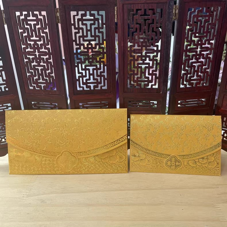 Pack of 30pcs New Year 吉祥如意 Gold Foil Red Envelope Lucky Money Gift Packet for Wedding | Family Party | Business Opening
