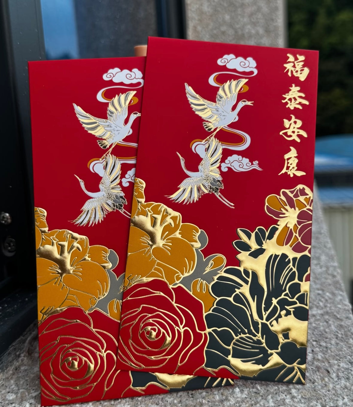 Wholesale with Free Design Luxe Gold Foil Red Envelope Lucky Money Personalized Gift Packet