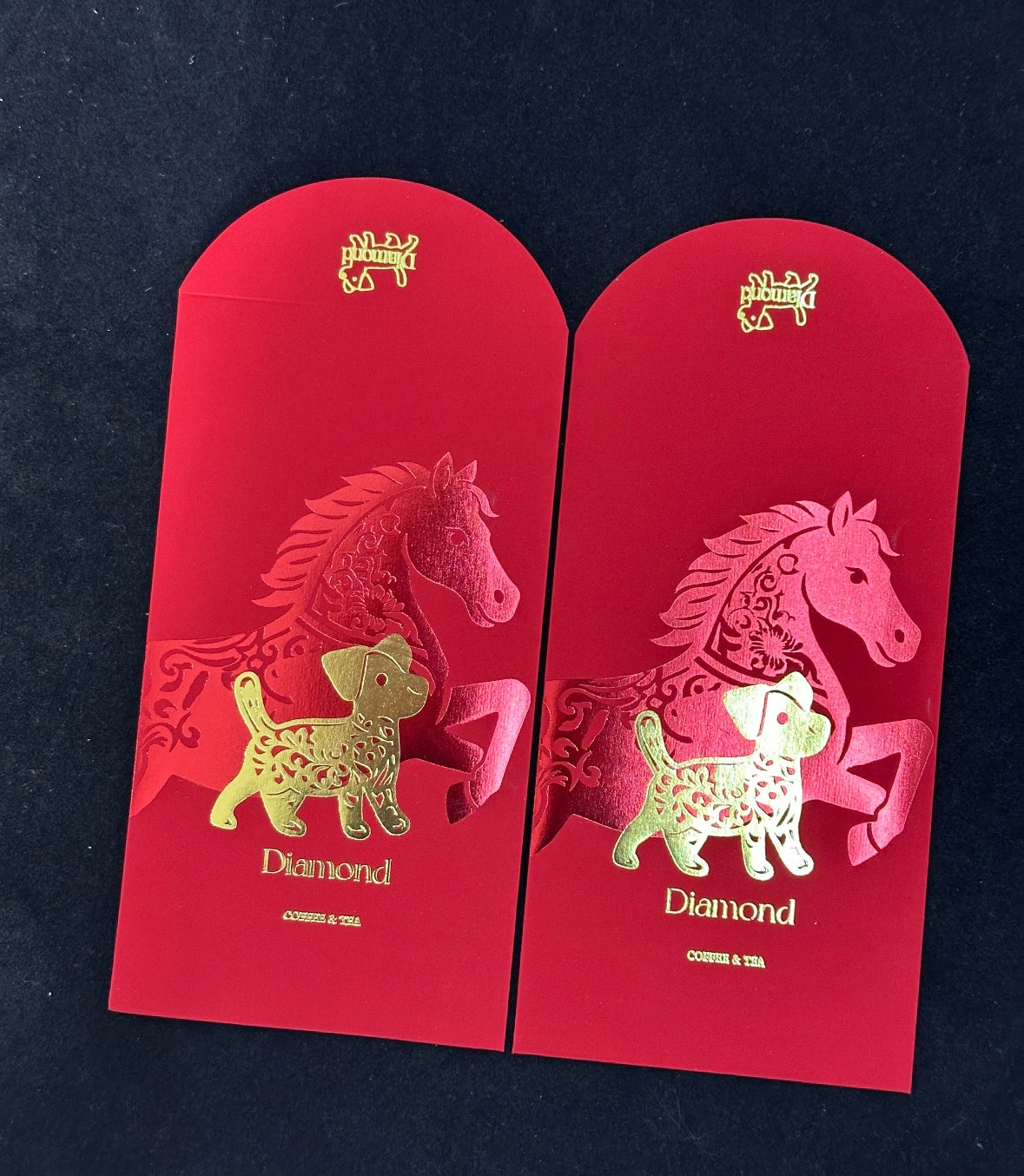 Wholesale with Free Design Luxe Gold Foil Red Envelope Lucky Money Personalized Gift Packet