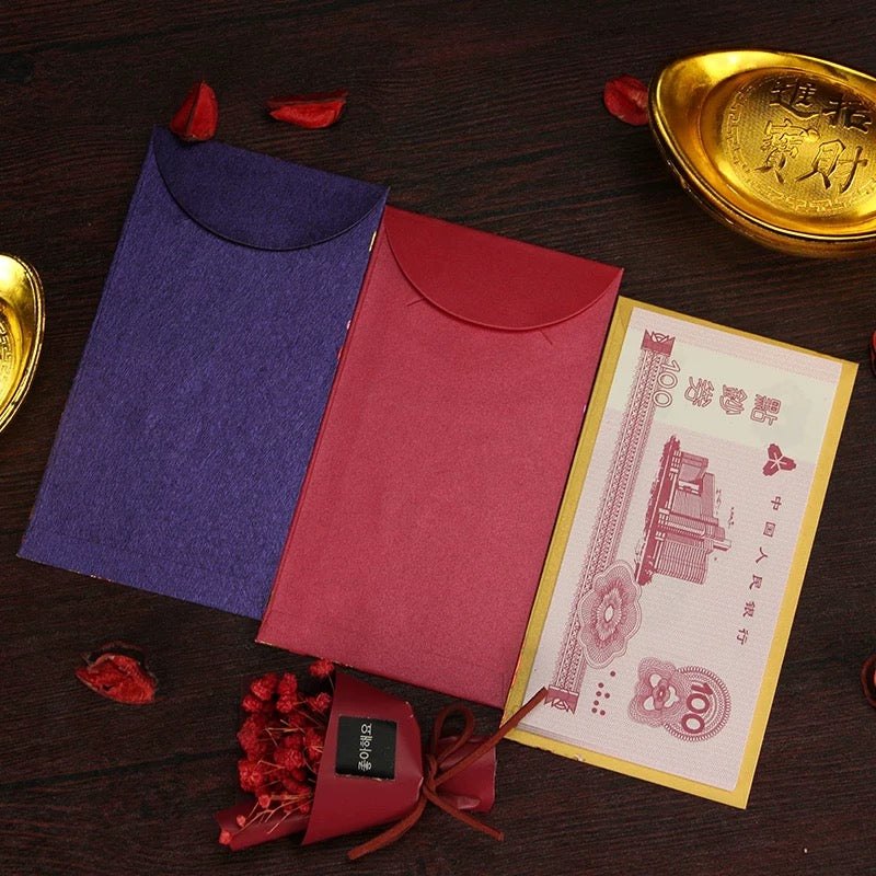 Pack of 25pcs Embossed Gold Foil 福 Red Envelopes for New Year | Wedding | Bless | Moving Lucky Money Gift Packet