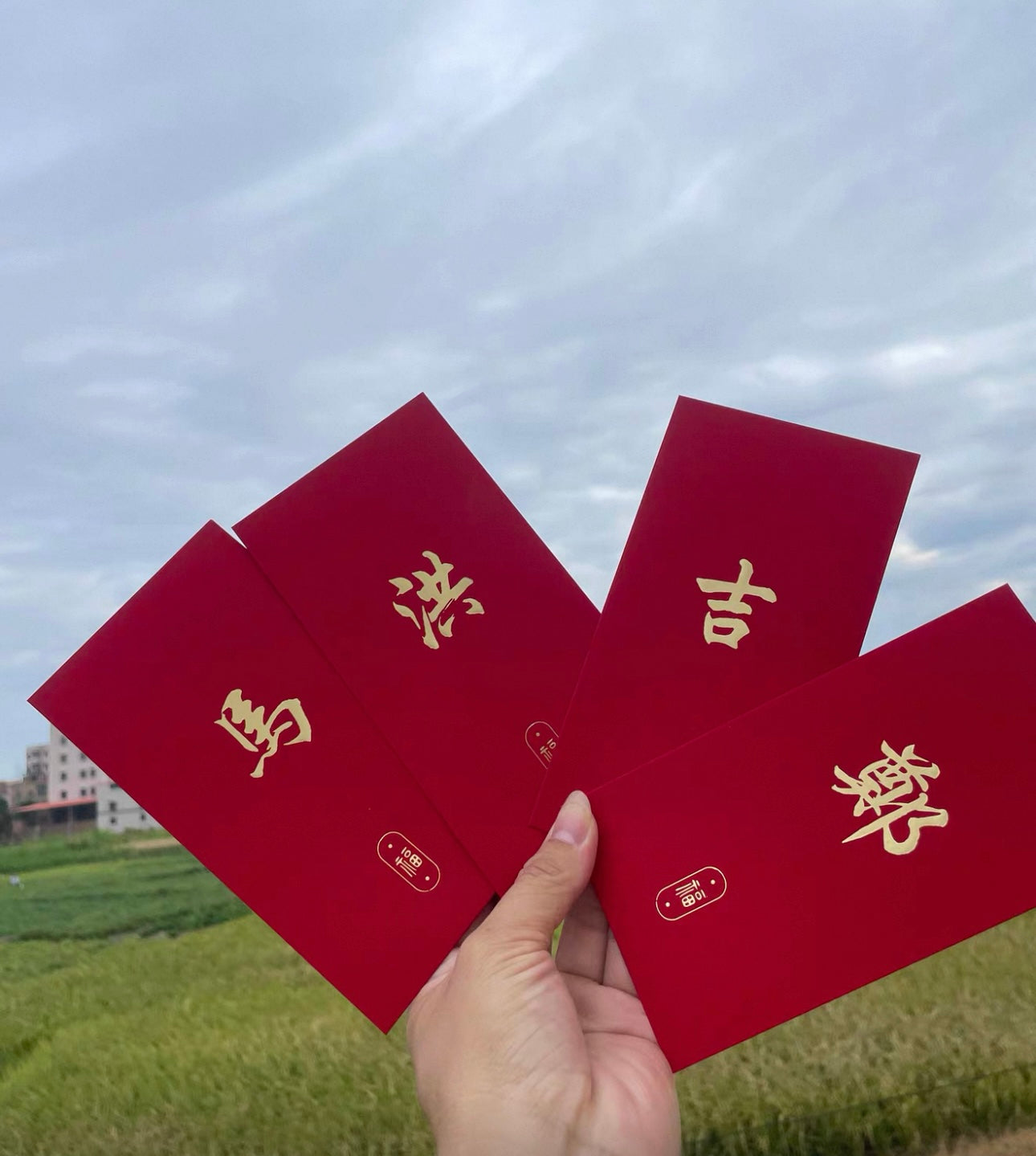 Custom Hong Kong Surname Pack of 30pcs 福 Red Envelopes Chinese New Year Lucky Money Gift Packets