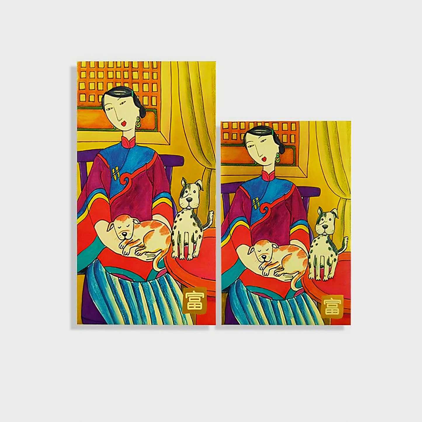 Unique Design A Wealth-themed Retro Shanghai-style 富 Red Envelope Lucky Money Gift Packet