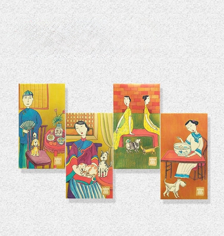 Unique Design A Wealth-themed Retro Shanghai-style 富 Red Envelope Lucky Money Gift Packet