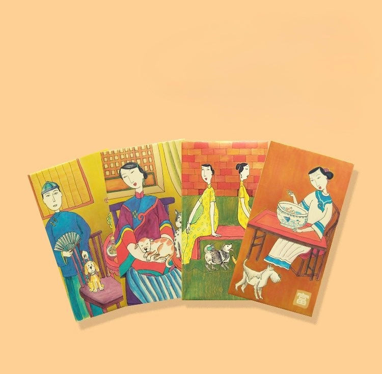 Unique Design A Wealth-themed Retro Shanghai-style 富 Red Envelope Lucky Money Gift Packet