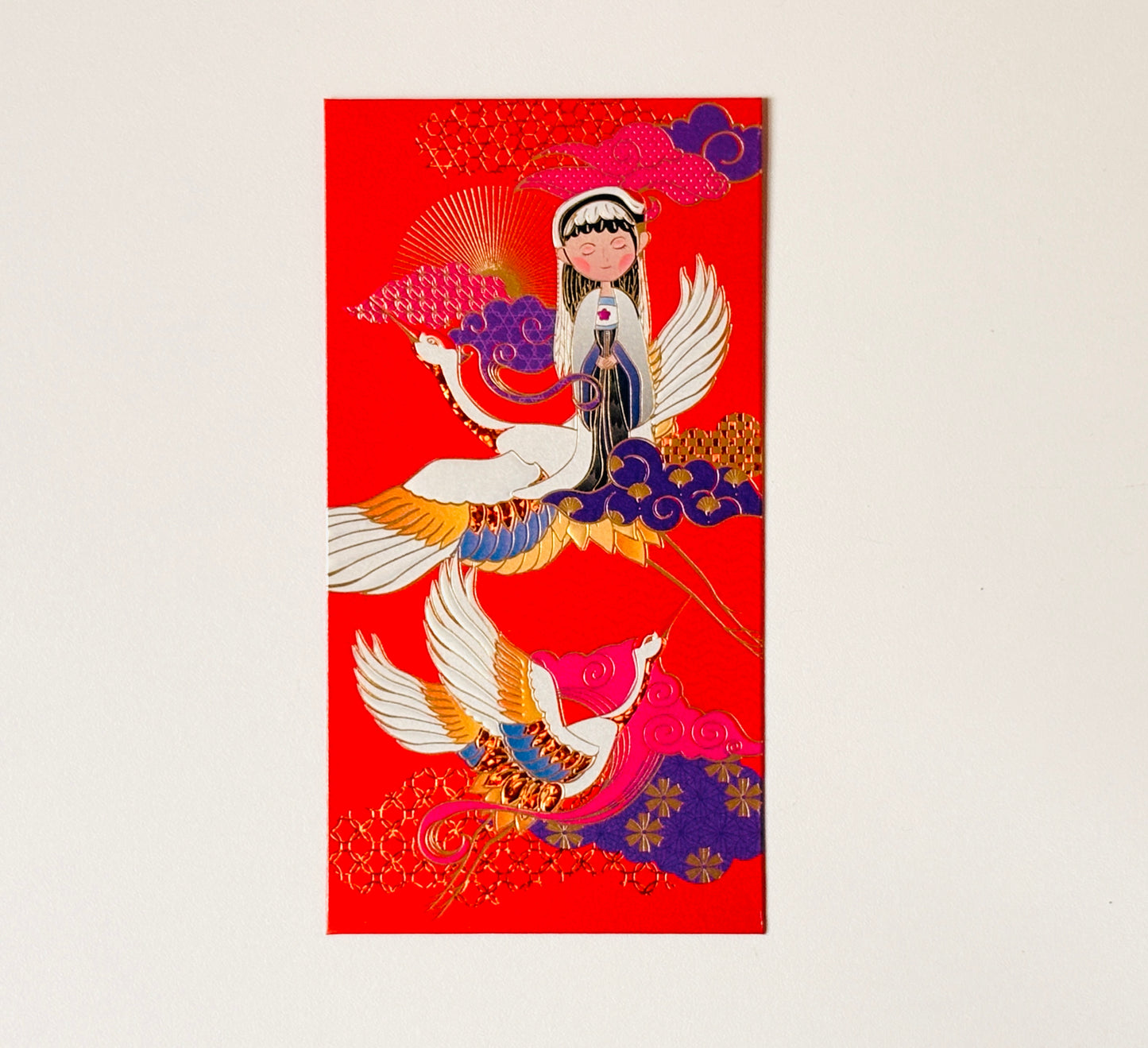 Gift Box of 6pcs Buddhist Aphorism Series 佛语 - Traditional Chinese Red Envelopes Lucky Money Gift Packet