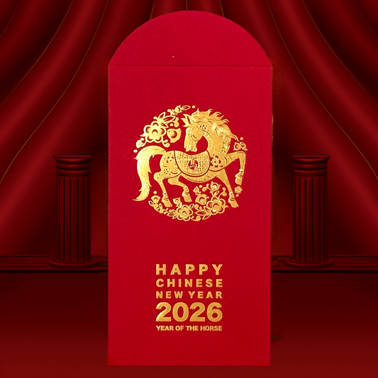 2026 Gift Box of 20pcs Gold Foiled Creative Red Envelope Lucky Money Gifts Packet Chinese New Year of the Horse