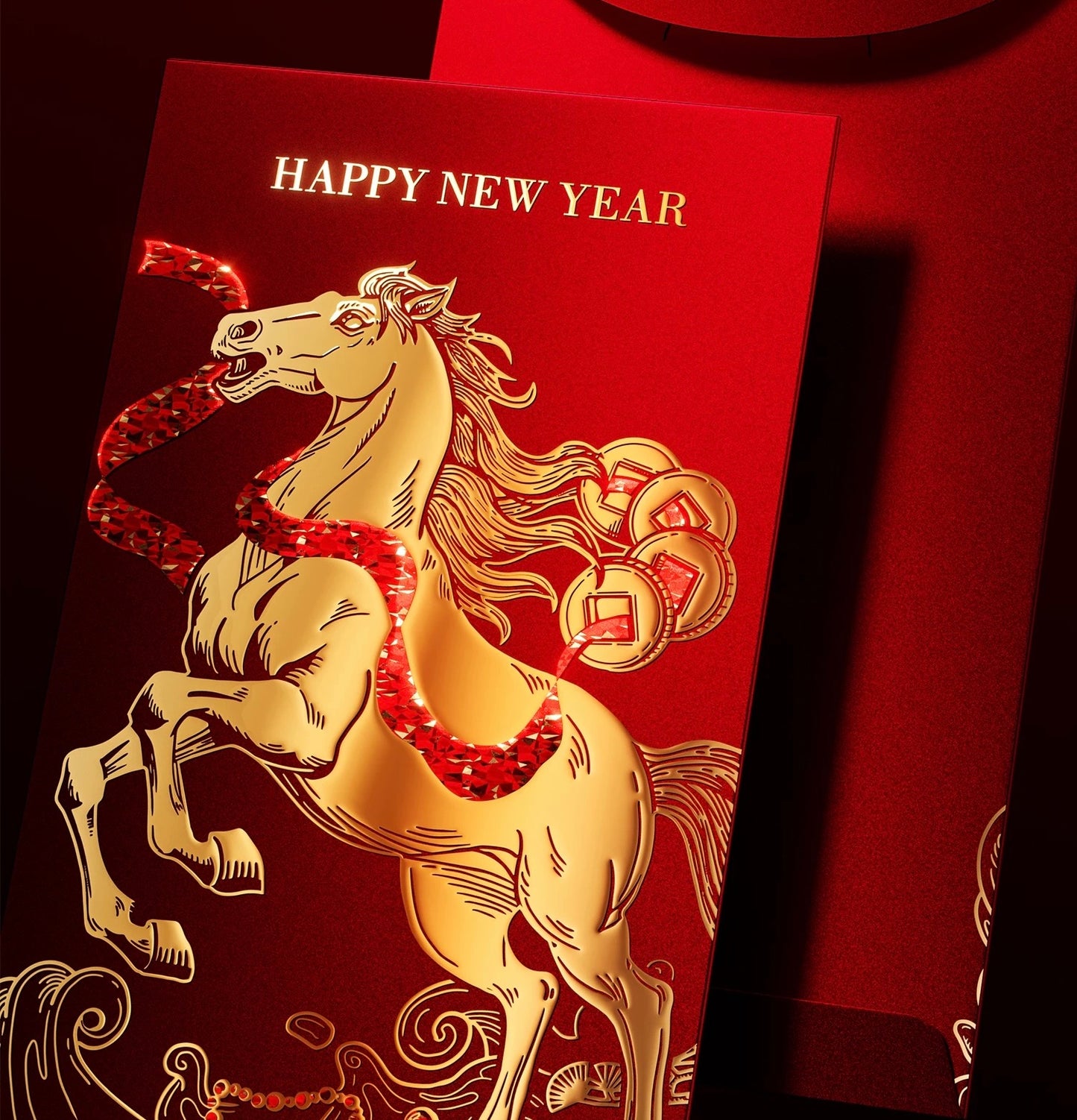 Gift Box of 6pcs High-end New Year of the Horse 2026 Red Envelopes Lucky Money Gift Packet