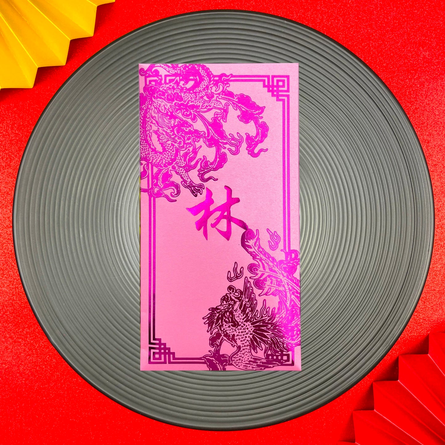 Pack of 30pcs Custom Classic 龍鳯姓氏 Hong Kong Surname Red Envelope Lucky Money Gift Packet