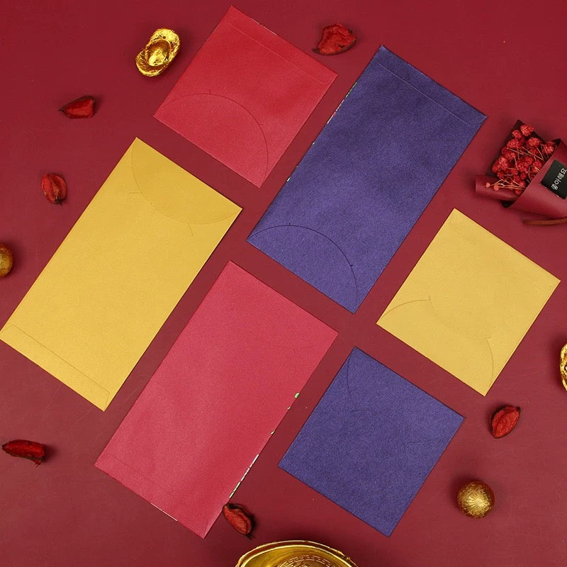 Pack of 20pcs High-end Embossed 迎福樱花 Gold Foil Chinese New Year Red Envelope Lucky Money Gift Packet
