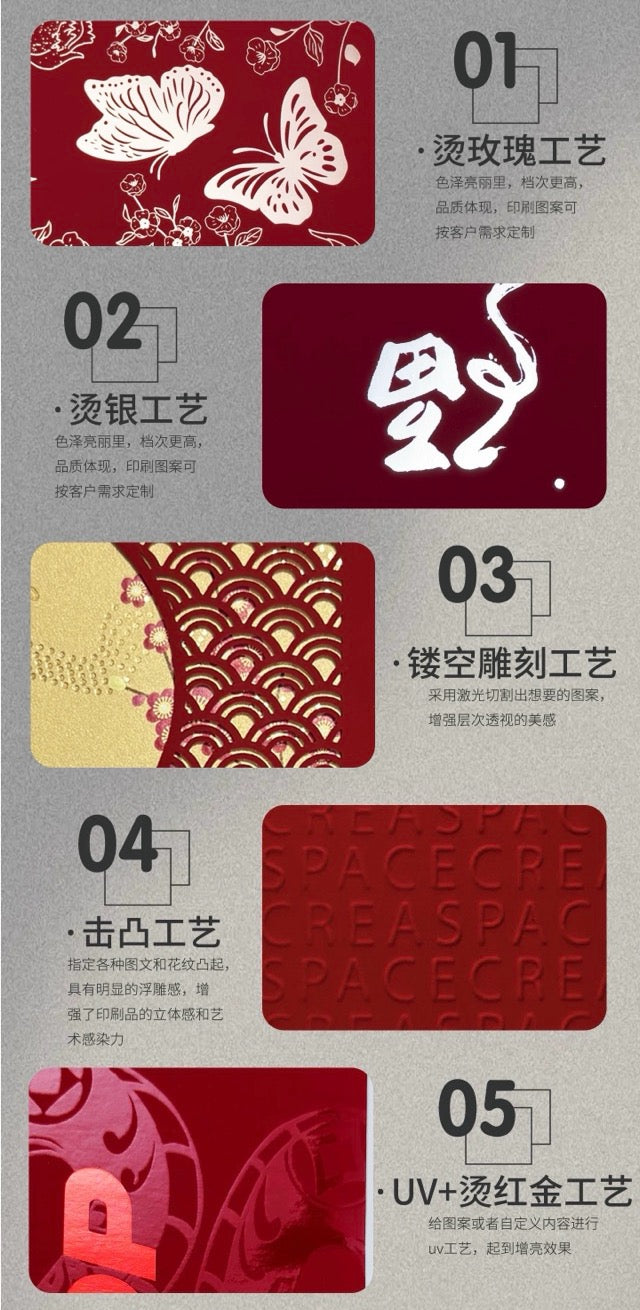 Wholesale with Free Design Luxe Gold Foil Red Envelope Lucky Money Personalized Gift Packet