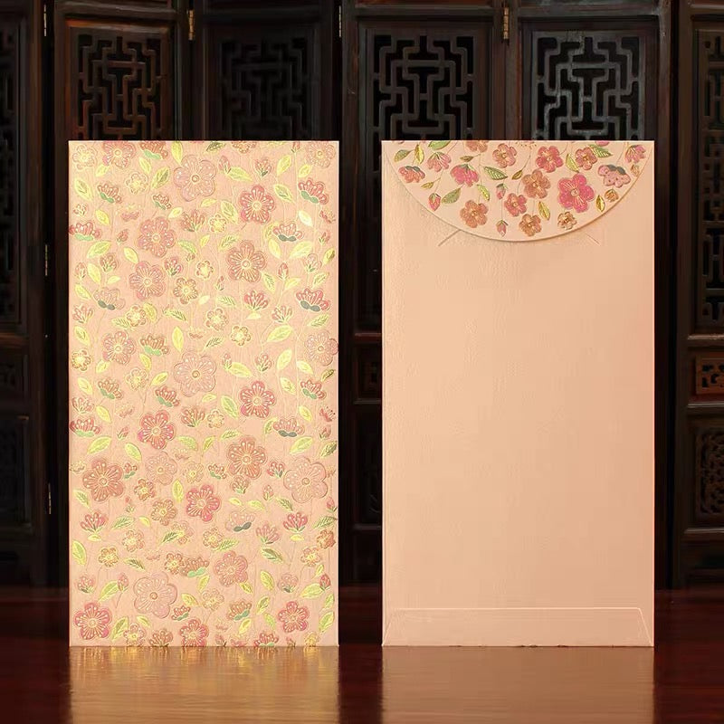 Pack of 20pcs Embossed Gold Foil Blossom Red Envelopes for New Year | Wedding | Bless | Moving Lucky Money Gift Packet