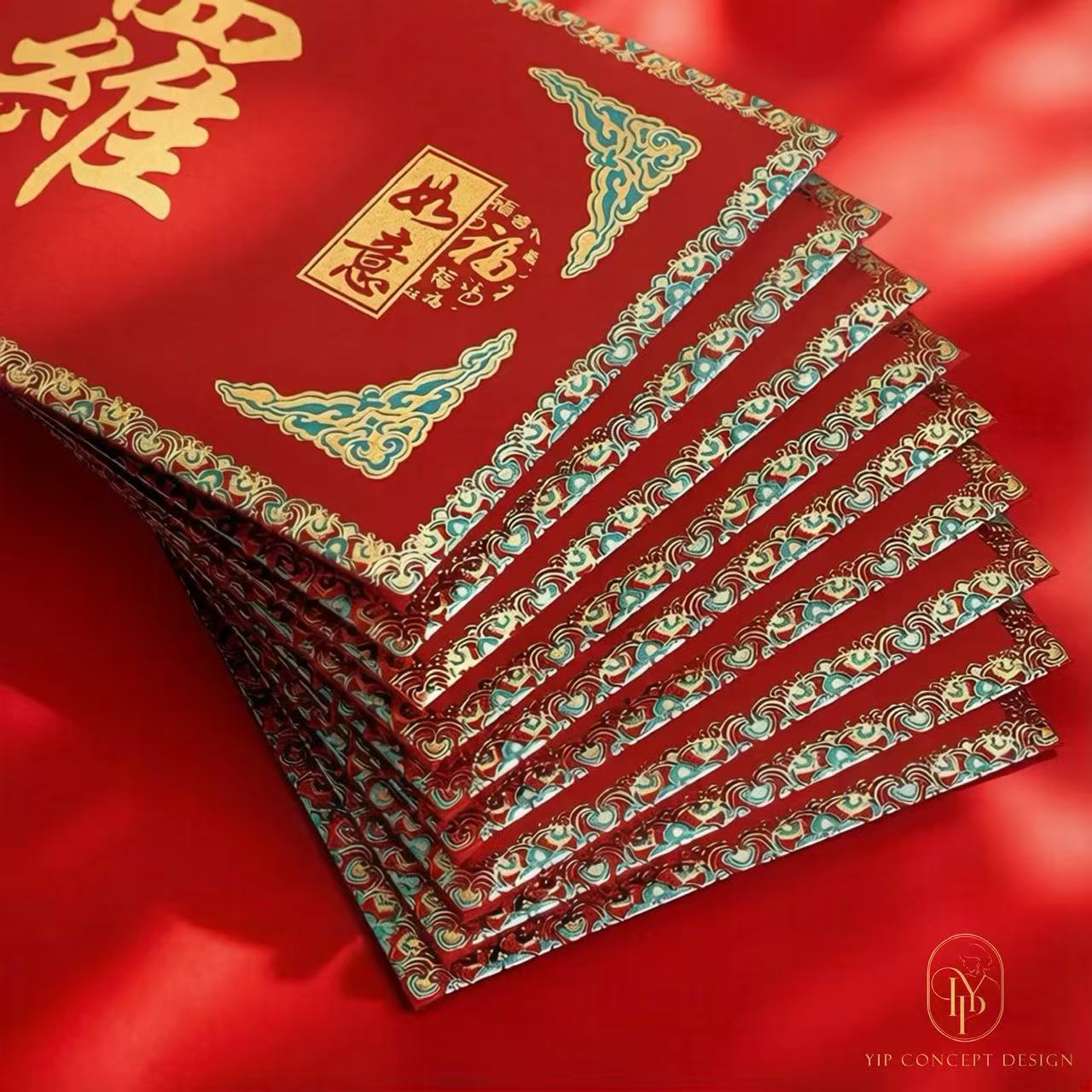 Pack of 20pcs Custom Hong Kong Surname Red Envelopes Lucky Money Gift Packet