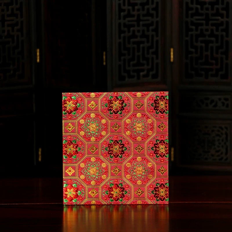 Pack of 25pcs Gold Foil 花花世界 Red Envelopes for New Year | Wedding | Bless | Moving Lucky Money Gift Packet